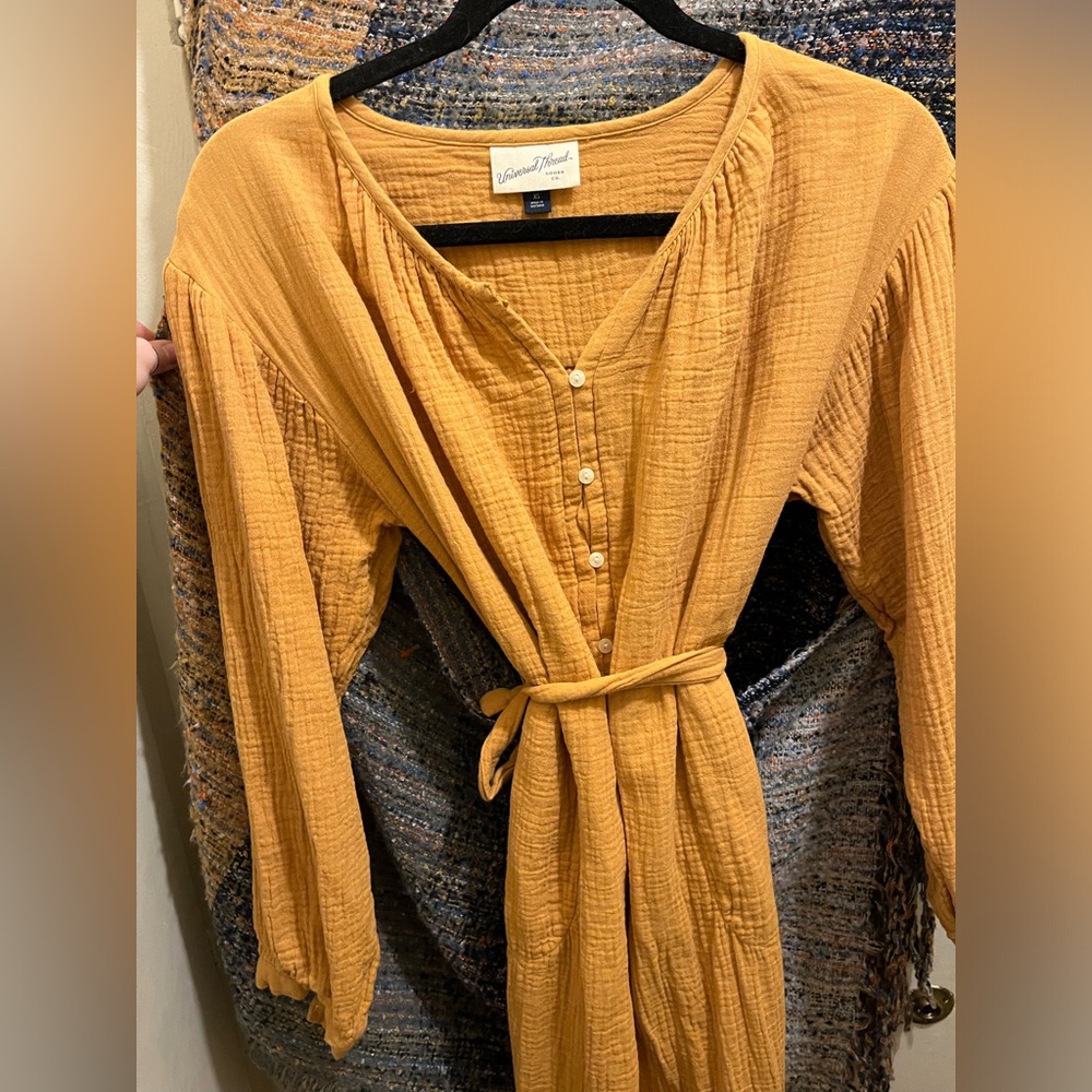 TARGET Universal Thread Bell-Sleeve Midi Peasant Dress - Yellow